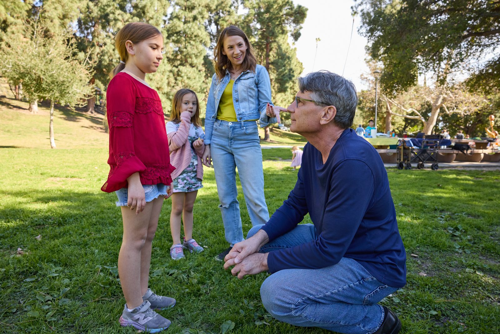 Scott talking with kids